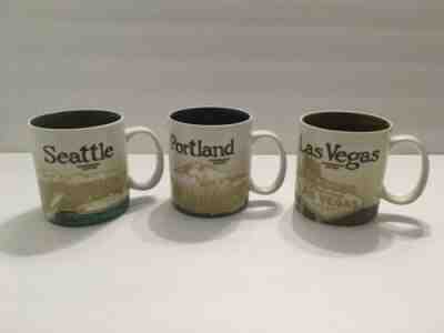 Starbucks Seattle Las Vegas Portland 16 oz Global Icon Collector Coffee Tea Mug - Sold on eBay Dec, 31st 2019 for $59.99