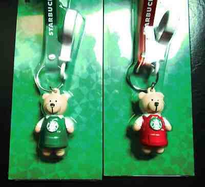 2018 set of 2 STARBUCKS keychain Red & Green carded  PHILIPPINES brand new - Sold on eBay Dec, 31st 2019 for $19.99