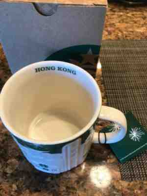 Starbucks City Mug Relief Christma Series Hong Kong Green and white 16oz NEW - Sold on eBay Dec, 31st 2019 for $39.00