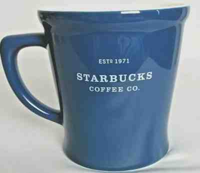 Starbucks Coffee Co. Established 1971 18 Oz Blue Coffee Mug Cup 4 1/2" Tall - Sold on eBay Dec, 31st 2019 for $25.99
