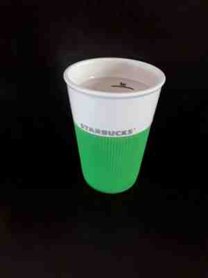 Starbucks Coffee 2012 Neon Green Ribbed Grip Tumbler Travel Mug 8 oz - Sold on eBay Dec, 31st 2019 for $16.00