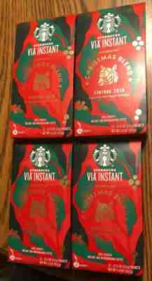 Starbucks Via Christmas Blend Vintage 2019 Instant Coffee 4 Boxes 48 Packs - Sold on eBay Dec, 31st 2019 for $49.99
