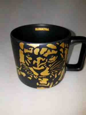 STARBUCKS 2016 Limited SUMATRA TIGER 14 OZ MUG Black with Gold - Sold on eBay Dec, 31st 2019 for $19.99