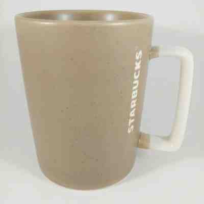 STARBUCKS 2016 Speckled Brown / Tan Mug Coffee Cup 12oz - Sold on eBay Dec, 31st 2019 for $16.50