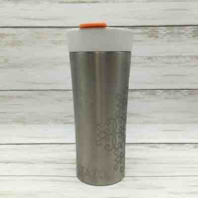 2012 Starbucks Tazo Tea Stainless Steel & Ceramic Tumbler 12 Fl Oz Travel Mug