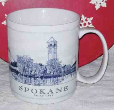 STARBUCKS 2007 ARCHITECTURE SERIES SPOKANE LILAC CITY 18 oz COFFEE TEA MUG - Sold on eBay Dec, 31st 2019 for $19.99