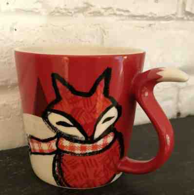 Starbucks Red Fox Tail Handle Holiday 2016 12 Collectible Mug Cup NWOT - Sold on eBay Dec, 31st 2019 for $19.95