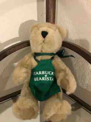 Starbucks Bearista Bear Plush Limited Edition GREEN Apron Barista Stuffed - Sold on eBay Dec, 31st 2019 for $15.99