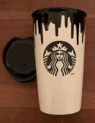 Starbucks Band of Outsiders Double Wall Ceramic Travel Mug Black Drip 12 fl oz - Sold on eBay Dec, 31st 2019 for $45.00