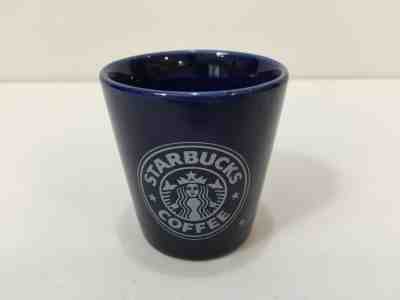 Starbucks Mermaid Logo Blue Ceramic Shot Glass Bar Shooter, 2 1/8" Tall x 2" Dia - Sold on eBay Dec, 31st 2019 for $19.99