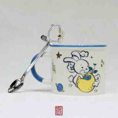 New Starbucks 2019 China Mid Autumn Day 370ml Moon Venture Mixing Spoon Mug Set - Sold on eBay Dec, 31st 2019 for $25.99