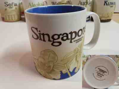 2009 STARBUCKS Coffee Mug SINGAPORE BLUE Icon Series 16 oz MIC Discontinued RARE - Sold on eBay Dec, 31st 2019 for $28.95