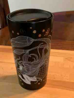 NWT Starbucks 2019 Holiday Black Gold Siren Mermaid Tumbler Ceramic 12oz Mug - Sold on eBay Dec, 31st 2019 for $21.00
