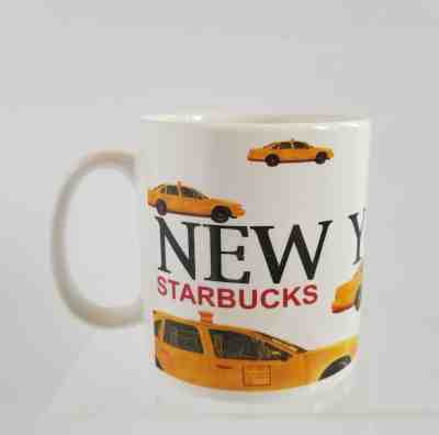 Starbucks New York City Barista Series Mug 2001 20 oz Large Coffee Cup Taxi Cab - Sold on eBay Dec, 31st 2019 for $24.95