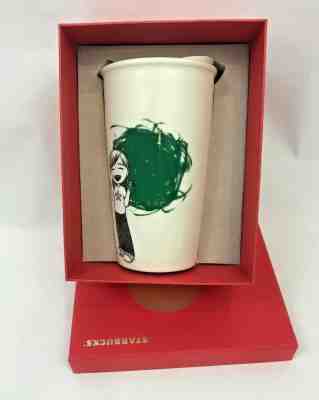 Starbucks 2015 Ceramic Travel Tumbler Cup Mug Lid Artist Painter Finger Paint   - Sold on eBay Dec, 31st 2019 for $24.99