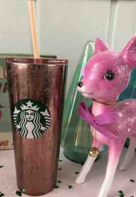 Starbucks Holiday 2019 Rose Gold Pink Crackled Stainless Tumbler Cup Christmas - Sold on eBay Dec, 31st 2019 for $18.00