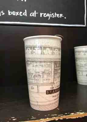 Seattle Pike Place First Starbucks Ceramic Tumbler 12oz Coffee Cup Mug New - Sold on eBay Dec, 30th 2019 for $36.95