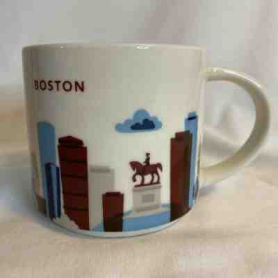 Starbucks Boston Coffee Mug 2015 You Are Here Collection 14 Oz. Blue Interior - Sold on eBay Dec, 30th 2019 for $17.99