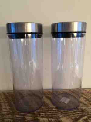 Starbucks Canister BPA Free Plastic with Mermaid Logo Lid 2010 Set of 2 - Sold on eBay Dec, 30th 2019 for $25.00