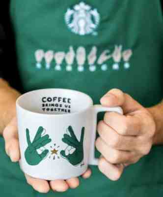 Starbucks ASL Deaf Sign Language Coffee Mug NWT Limited Edition Cup New & Rare - Sold on eBay Dec, 30th 2019 for $35.00