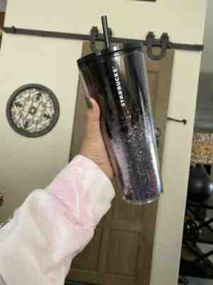 Starbucks Black And Silver Ombré Glitter Holiday Tumbler Cup - Sold on eBay Dec, 30th 2019 for $35.00