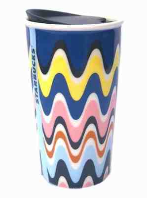 Starbucks Double Wall Ceramic Tumbler for Coffee or Tea, 2018, 12oz, Color Waves - Sold on eBay Dec, 30th 2019 for $29.95