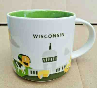 Starbucks Wisconsin You Are Here YAH Collection 14 Oz  Coffee Mug Cup  - Sold on eBay Dec, 30th 2019 for $18.75