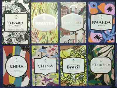 8 different China Starbucks Reserve coffees paper cards for one buyer - Sold on eBay Dec, 30th 2019 for $16.00