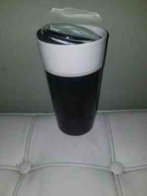 Starbucks 2013 Black & White Ceramic 12 oz Mug w/ Chrome Lid. SUPER RARE!!  - Sold on eBay Dec, 30th 2019 for $18.95