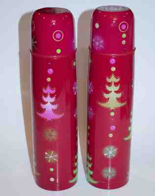 2 Starbucks Christmas Pylones Thermos Trees Snowflakes 17 Oz Red Holiday 2006 - Sold on eBay Dec, 29th 2019 for $17.36