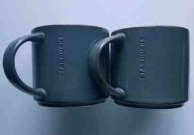 Starbucks 2013 14oz Mug Green/Brown Interior Exterior Stackable Ceramic SET OF 2 - Sold on eBay Dec, 29th 2019 for $15.00