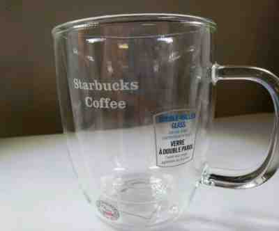 New Clear Double-Walled Glass Starbucks Coffee Tea Mug - Sold on eBay Dec, 29th 2019 for $25.00
