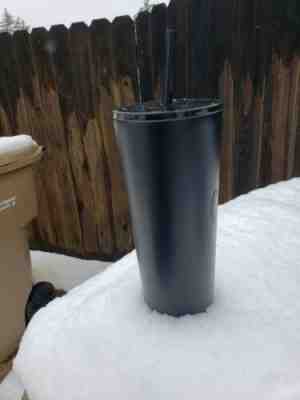 New Starbucks MATTE BLACK Stainless Steel Cold Cup Tumbler Venti 24oz - Sold on eBay Dec, 29th 2019 for $19.99