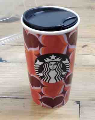 Starbucks 2019 Hearts/ Ceramic Tumbler Double Wall 12oz new Pink Red - Sold on eBay Dec, 29th 2019 for $24.95