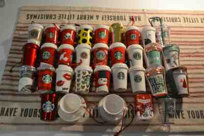 Starbucks Christmas Ornaments set of 32 - NO repeats. Includes 1 from Alaska!!! - Sold on eBay Dec, 29th 2019 for $220.00