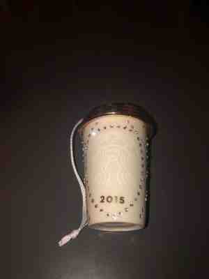 2015 NEW STARBUCKS WHITE SWAROVSKI ORNAMENT - Sold on eBay Dec, 29th 2019 for $24.99