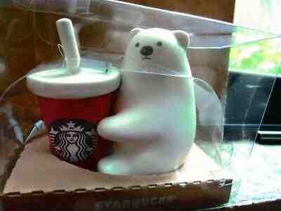 2019 Starbucks Coffee Christmas Holiday CHRISTMAS ceramic ornament  Polar bear 2 - Sold on eBay Dec, 29th 2019 for $27.99