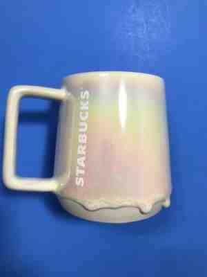 Starbucks 2019 Holiday Iridescent White Pearl Melt Drip Ceramic Mug 12oz New - Sold on eBay Dec, 29th 2019 for $30.49