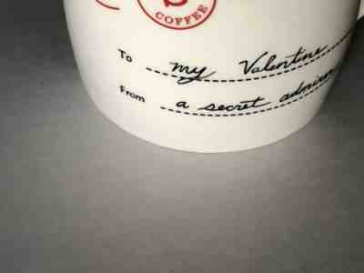 Starbucks 2010 My Valentine Secret Admirer Stamp Love Letter 16oz Coffee Cup/Mug - Sold on eBay Dec, 29th 2019 for $19.44