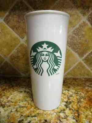 Starbucks Ceramic Travel Cup Tumbler 16 oz 2014 16oz Siren Mermaid Double Wall - Sold on eBay Dec, 29th 2019 for $17.99
