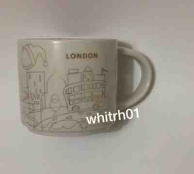 Starbucks London Mug YAH Christmas 2016 Gold Big Ben Tower Holiday You Are Here