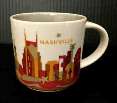 Starbucks Nashville You Are Here Collection 14 oz Mug Cup Music City 2014 New - Sold on eBay Dec, 29th 2019 for $24.99