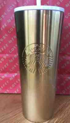 Starbucks 2019 Holiday Tumbler Glitter Gradient GOLD Venti 24 oz. Cold Cup NEW - Sold on eBay Dec, 29th 2019 for $40.00