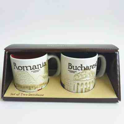 2 Demitasse Starbucks City Mugs 3 oz, ROMANIA  & BUCHAREST , Series 2017, New - Sold on eBay Dec, 29th 2019 for $18.00