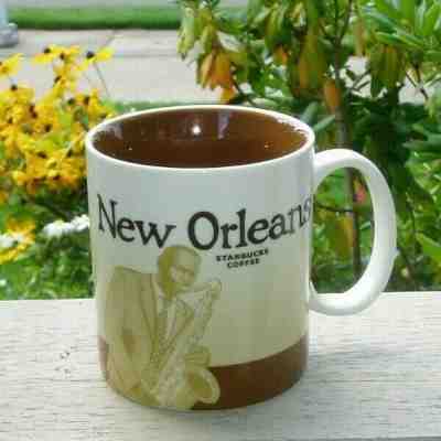 Starbucks Coffee Company Mug 2012 NEW ORLEANS Jazz Man Saxaphone 16 ounce - Sold on eBay Dec, 28th 2019 for $15.96