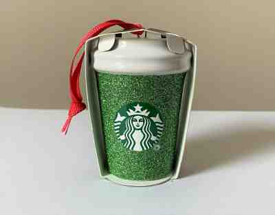 2019 STARBUCKS Green Glitter CUP ORNAMENT Christmas FREE SHIP! - Sold on eBay Dec, 28th 2019 for $15.89