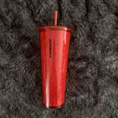 Starbucks Valentines Red Hearts 2019 Cold 24 Ounce Cup Tumbler Limited Edition - Sold on eBay Dec, 28th 2019 for $30.00