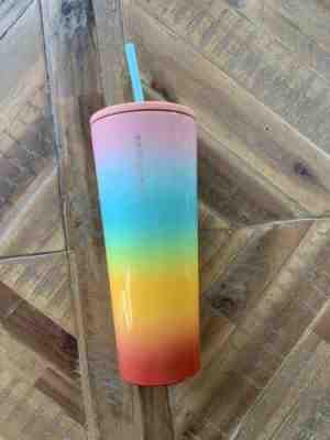 NWT Starbucks Summer Collection Rainbow Tumbler - 24oz - Sold on eBay Dec, 28th 2019 for $23.00