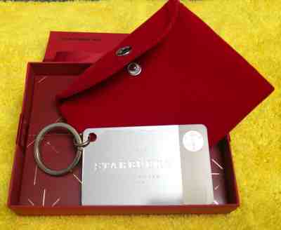 Starbucks Sterling Silver Gift Card Keychain Limited Edition with Original $50 - Sold on eBay Dec, 28th 2019 for $300.00