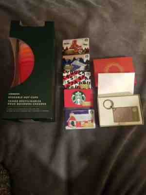RARE LOT 2015 Sparkling Silver Swarovski Starbucks Gift Card Keychain Hot Cups - Sold on eBay Dec, 28th 2019 for $388.88